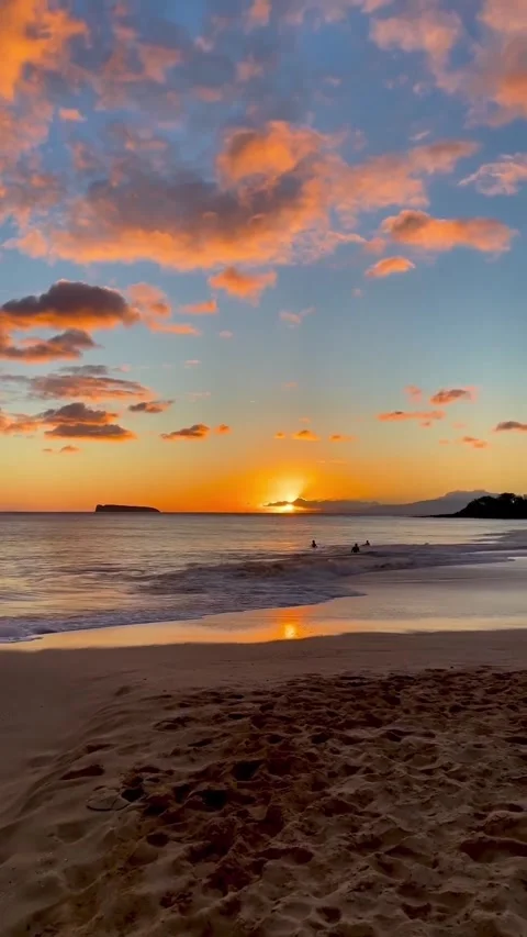 Sunset on the beach Stock Footage 326336255