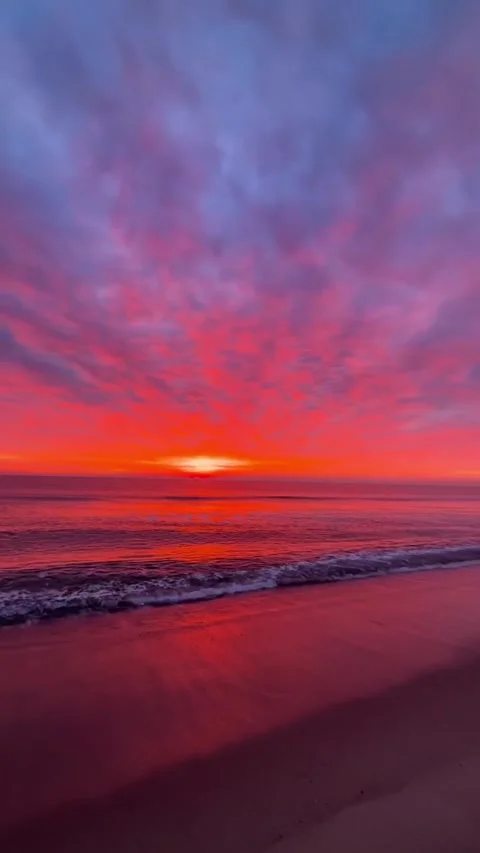 Sunset on the beach Stock Footage 326336262