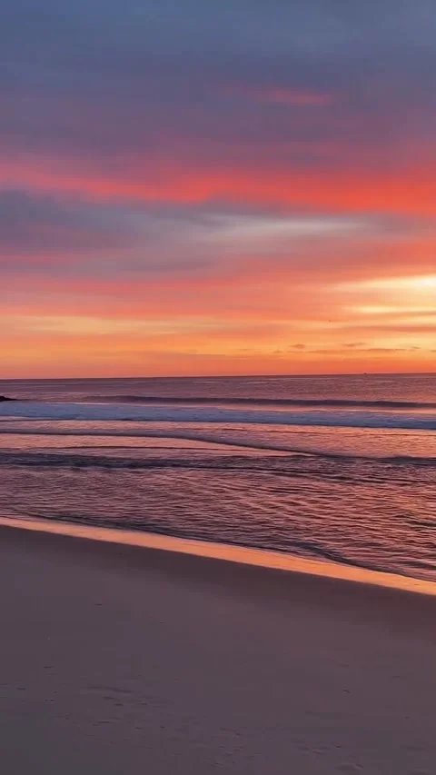 Sunset on the beach Stock Footage 328963566