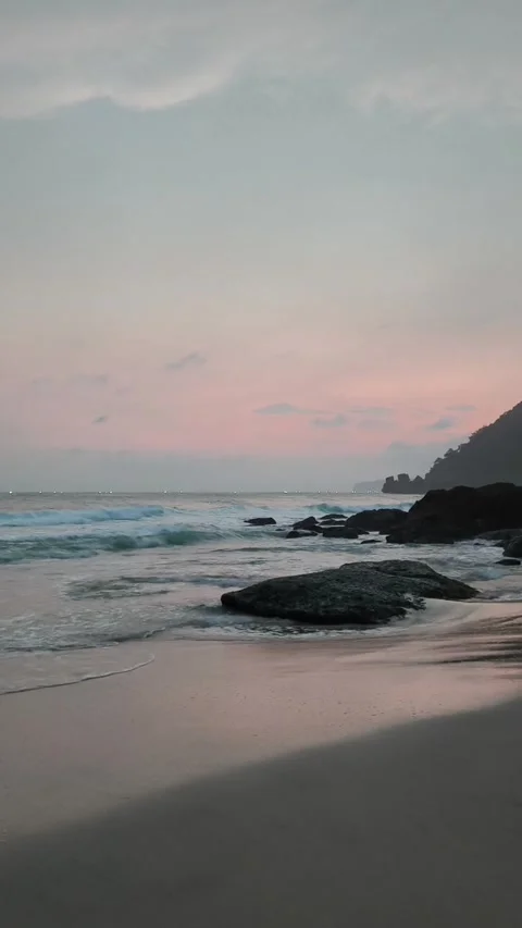 Sunset on the beach Stock Footage 333497536