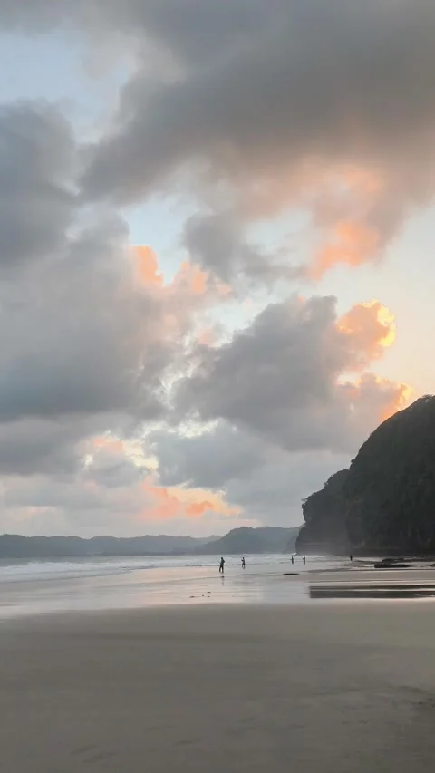 Sunset on the beach Stock Footage 340005057
