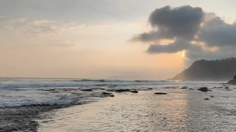 Sunset on the beach Stock Footage 341662215