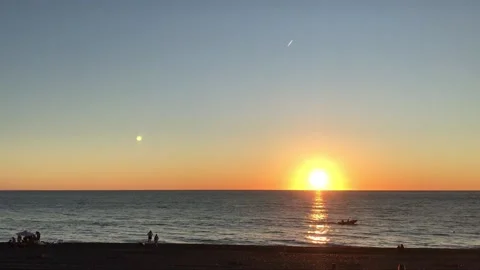 Sunset beach Stock Footage 345512395
