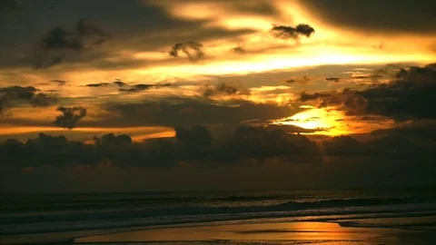 Sunset on the Beach - Full HD Time Lapse Video Footage Stock-Footage 75485140