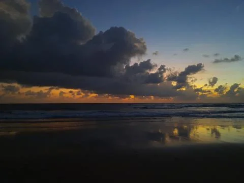  sunset on the beach. goa beach sunset. Stock Photos