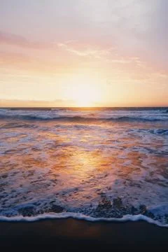 Sunset at beach in goa Stock Photos