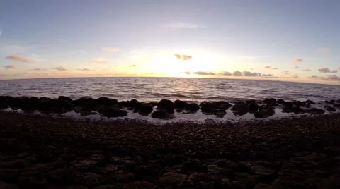 Sunset beach Harlingen, Netherlands. Timelapse. Wide angle. Stock Footage 66439700