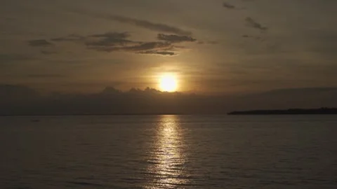 Sunset in the beach HLG Slow Motion Stock Footage 246771924