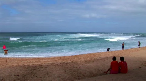 Sunset beach HQ  Stock Footage 241973