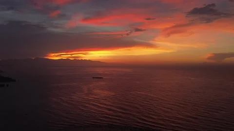 Sunset at the beach of iligan Stock Footage 332151352