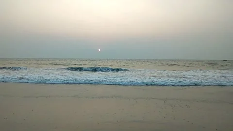 Sunset by the beach in India Stock Footage 154215543
