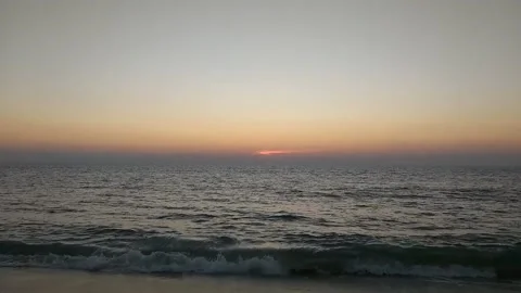 Sunset by the beach in India Stock Footage 155754002