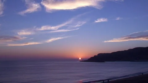 Sunset in beach on island Video stock 118073