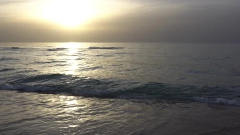 Sunset on the beach in Israel Stock Footage 88863175