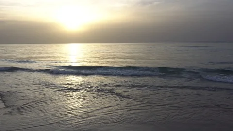 Sunset on the beach in Israel Stock Footage 88863866