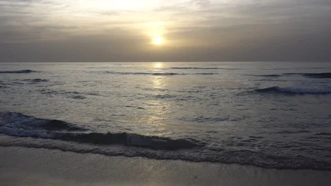 Sunset on the beach in Israel Stock Footage 88864979