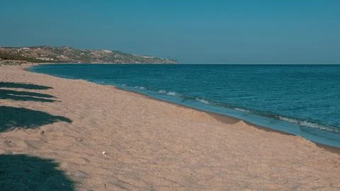 Sunset at the beach in kos Stock Photos