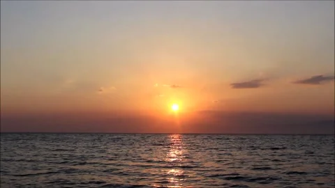 Sunset at the beach landscape Stock Footage 137466920
