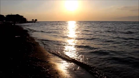 Sunset at the beach landscape Video stock 137467028