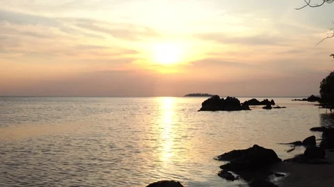 Sunset Beach Loop in Karimunjawa Island Stock Footage 257675225