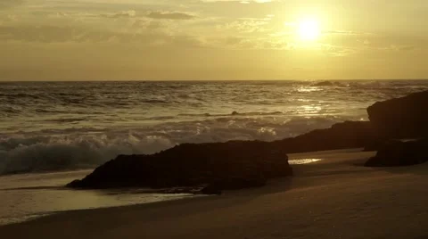 Sunset at the beach mexican coast Stock Footage 46084012