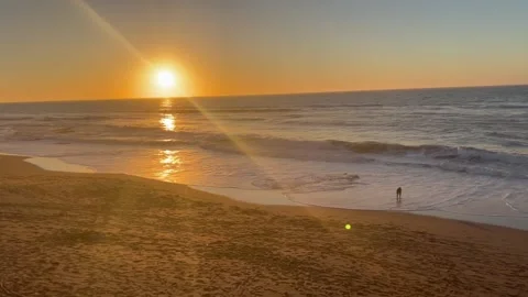 Sunset beach in Morocco Stock Footage 236423829