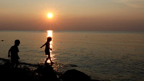 Sunset at the Beach in Nova Scotia Stock Footage 88517835