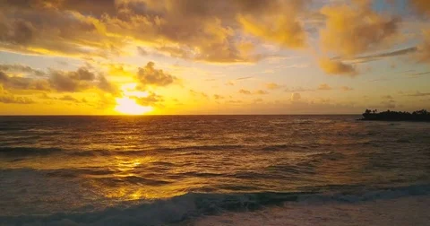 Sunset beach ocean DJI 0034 Copy 03 Stock Footage 79620873