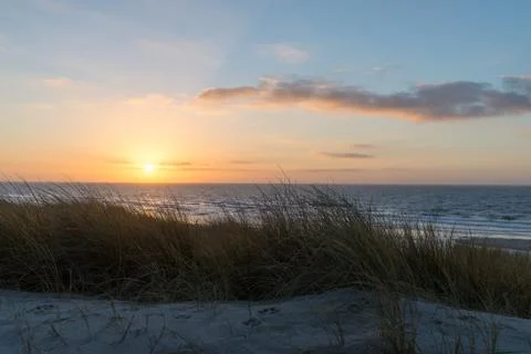 Sunset beach ocean Stock Photos