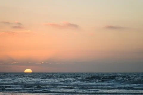 Sunset beach ocean Stock Photos