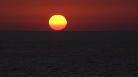 Sunset Beach Ocean Sea Timelapse, Time Lapse Sunrise, Sundown, Seashore Waves Stock Footage 53744610