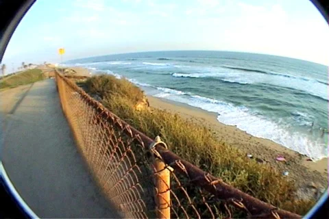 Sunset beach pan 스톡 동영상 368242