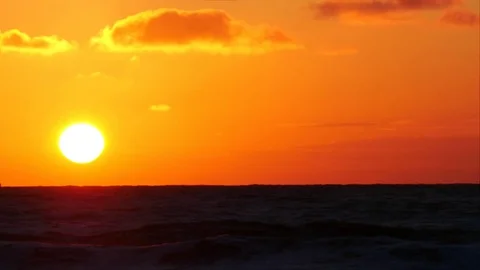 Sunset on the beach part 6 Stock Footage 74767963