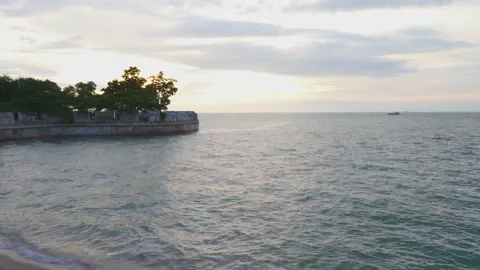 Sunset on A Beach in Pattaya Stock Footage 220934131