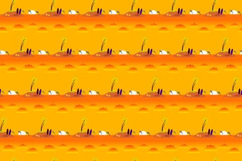 Sunset beach pattern Stock Illustration