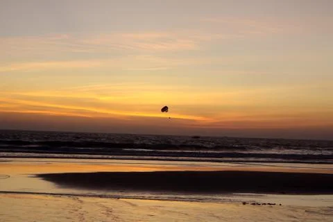 Sunset at Beach Stock Photos