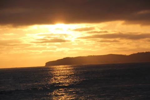 Sunset at the beach Foto stock