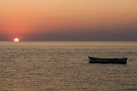 Sunset on the beach Stock Photos