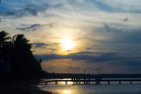 Sunset, beach Stock Photos