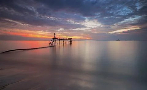 Sunset beach Stock Photos