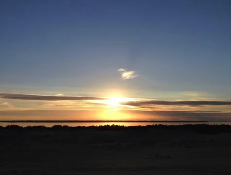 Sunset on the Beach Stock Photos