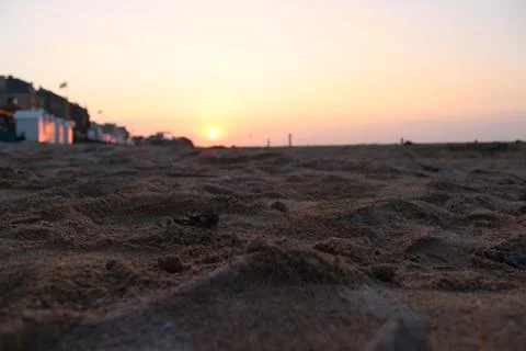 Sunset on the Beach Stock Photos