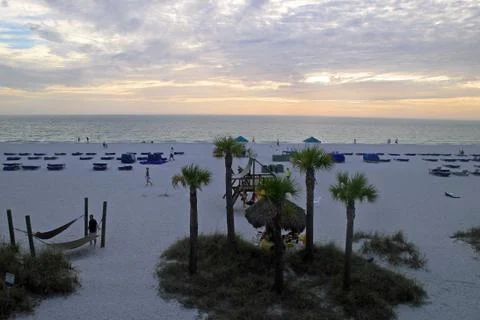 Sunset on beach Stock Photos
