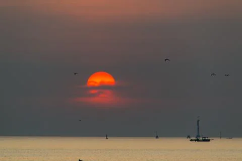 Sunset beach Stock Photos