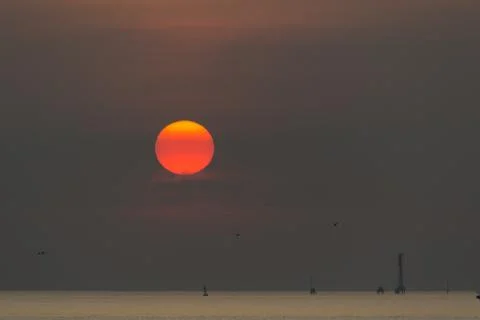 Sunset beach Stock Photos