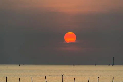 Sunset beach Stock Photos