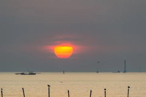 Sunset beach Stock Photos