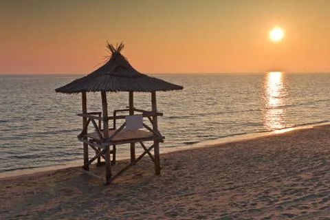 Sunset on the beach Stock-Fotos