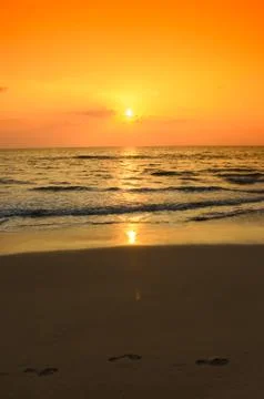 Sunset at the beach Stock-Fotos