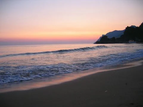 Sunset at the beach Stock Photos